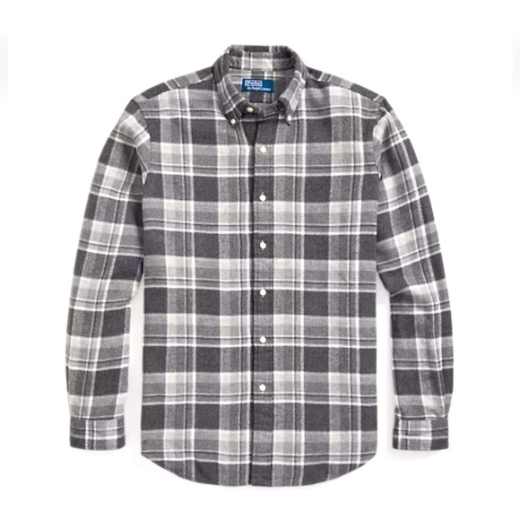 RALPH LAUREN Classic Fit Plaid Twill Shirt Size Small - Picture 1 of 10